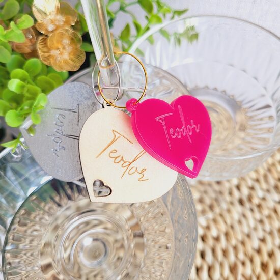 Personalizēts dekors glāzei Sirds